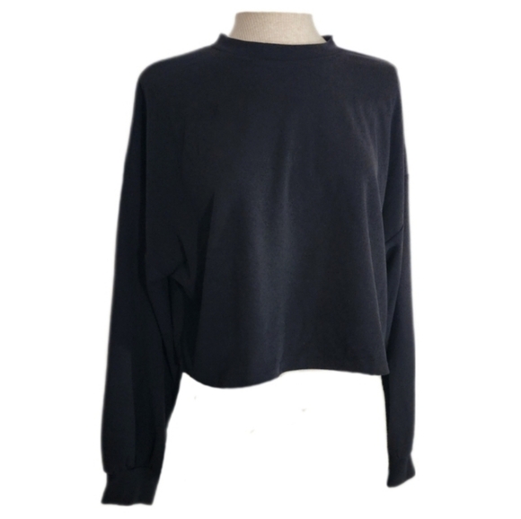 elesol Tops - ELESOL Mock Neck Long Sleeve Black Size XL Shirt